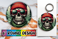 Bright Circle Ornaments Design PNG, Skull Product Image 1