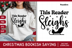 Christmas Bookish Quote SVG | This Reader Sleighs Product Image 1