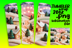 20oz Sublimation Tumbler Wrap , Holiday Product Image 1
