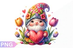 Spring Gnome Clipart - Gnome sublimation PNG Design Product Image 1
