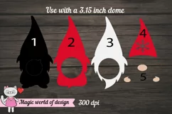 Gnomes with a snowflake candy dome svg, Couple Ornament Product Image 3