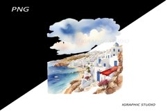 Greece summer clipart, Mediterranean Food Clipart, Product Image 1