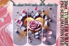 RADIANT EVENINGS 20oz TUMBLER WRAP, 3D Heart Product Image 1