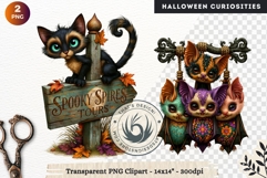 Surreal Halloween Character Cliparts Spooky Curiosities Product Image 1