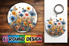 Enchanting Floral Car Coaster Design Product Image 1