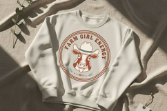 Farm Girl Energy Png, Western Cowgirl Sublimation Design Product Image 7
