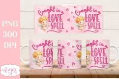Cute Valentine's day Mug Wrap PNG for Sublimation Product Image 3