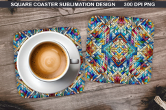 Christmas Coaster Sublimation, Christmas Coaster PNG Design Product Image 1