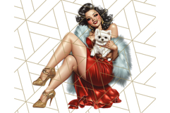 Vintage Glamorous Christmas Party Clipart PNG, Holiday Png Product Image 2