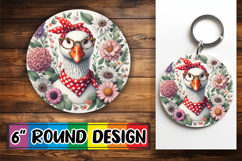 Blissful Car Coaster Round PNG, Cute Animals Product Image 1