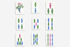 Mahjong Tiles Clipart Bundle | 41 PNG Files Product Image 3