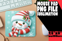 Unique Mouse Mat Sublimation, Snowman Product Image 1