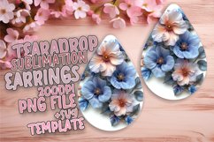 Chic Springtime Teardrop Earrings: Sublimation Trends Product Image 1