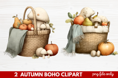 Autumn Boho Clipart | Fall Bohemian Aesthetic PNG Illustrati Product Image 1