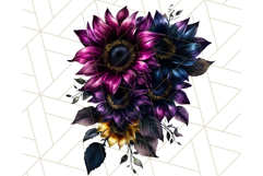 Gothic Floral PNG, Dark Aesthetic Flowers Clipart Print Product Image 2