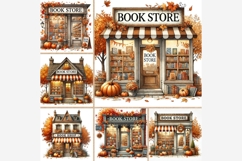 Autumn Book Shop Clipart Bundle | 14 JPEG Files, Cozy Fall Product Image 5