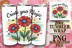 RADIANT GIFT 20oz TUMBLER WRAP, Flowers Quote Product Image 1
