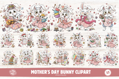 Mother's Day Bunny Clipart Product Image 1