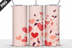 Lovely Hearts Tumbler Design | Valentine's Day Tumbler Wrap Product Image 3