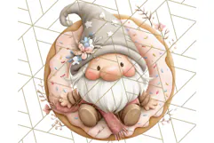 Watercolor Winter Gnome Clipart, Cute Gnome Christmas PNG Product Image 2