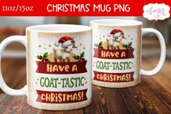 Funny Christmas mug wrap PNG, Goattastic christmas mug png Product Image 2