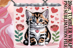 Uplifting Vibes 20oz tumbler wrap, Cat Valentin's Day Product Image 1