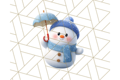 Adorable Snowman Character PNG Clipart Product Image 2