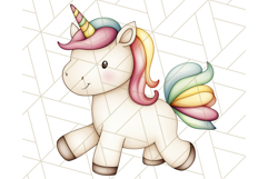 Fairy Tale Unicorn PNG Pastel Magic Clipart, Fantasy Rainbow Product Image 2
