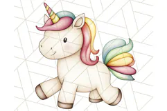 Fairy Tale Unicorn PNG Pastel Magic Clipart, Fantasy Rainbow Product Image 2