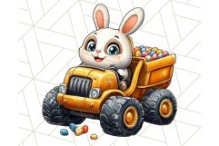 Easter Bunny Construction Clipart, Spring Png Product Image 4