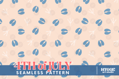American 4th of July Hoofs and Hen Prints Seamless Pattern Product Image 1