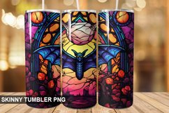 Stained Glass Halloween Bat PNG Tumbler Design Product Image 1