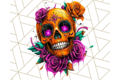 Bright Sugar Skull PNG Clipart, Halloween Colorful Skull Png Product Image 2