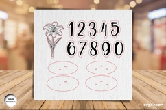 Lily Table Numbers Laser Cut | Glowforge | SVG Product Image 4