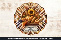 Happy Thanksgiving Wind Spinner Sublimation Design Product Image 1