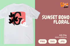 Sunset Boho Floral Monogram Product Image 1