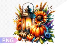 Autumn Harvest Pumpkin Sublimation - Pumpkin Clipart Design Product Image 1