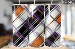 Halloween Plaid Pattern Tumbler Wrap - High Quality 300 Dpi Product Image 1