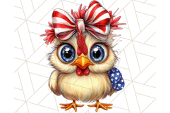 Patriotic Chicken Clipart Png, Funny 4th of July PNG Graphic Product Image 2