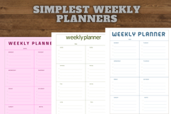 best simplest weekly planner freebie 45,free Weekly planners Product Image 2