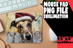 Christmas Mouse Pad Winter Peeking Dog Sublimation Product Image 1