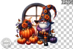 Halloween Gnome Sublimation - Halloween Clipart PNG Product Image 1