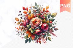 Autumn Botanical Sublimation - Clipart PNG Design Product Image 1