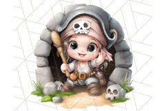 Cartoon Pirate Kids and Animals PNG Clipart for Fun Designs Product Image 2