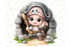 Cartoon Pirate Kids and Animals PNG Clipart for Fun Designs Product Image 2