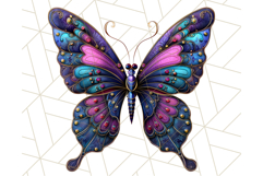 Metallic Butterfly Clipart PNG Clipart, Vibrant Butterfly Product Image 2