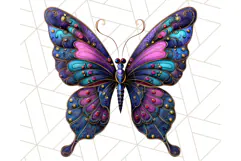 Metallic Butterfly Clipart PNG Clipart, Vibrant Butterfly Product Image 2