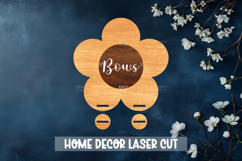Bow holder laser cut - Wooden Nursery Decor Laser Product Image 1