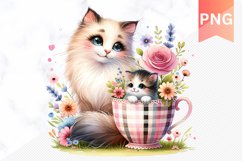 Cat Sublimation - Mother&#039;s Day Cat Clipart Product Image 1