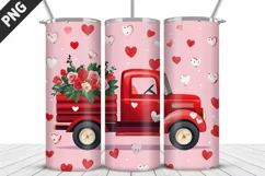 Truck With Hearts Tumbler Wrap| Valentine's Day Tumbler Wrap Product Image 2